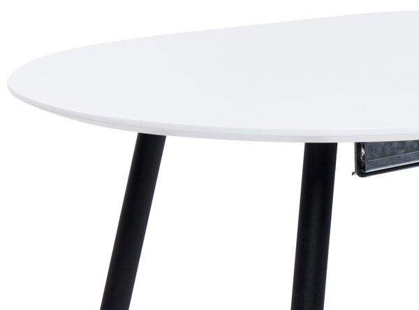 Rozkládací jídelní stůl STAVERTON Bílá 120/160 cm 80 cm