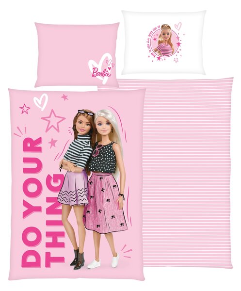 Barbie Dětské ložní povlečení Renforcé, 140 x 200 cm, 70 x 90 cm (světle růžová) (100397360002)