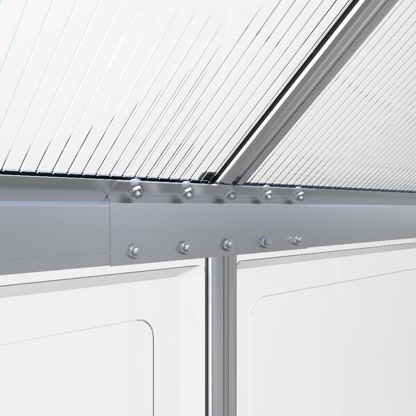 Skleník se základnou BestBerg SH-9 / 9 m² / 480 x 182 x 208 cm / stříbrná