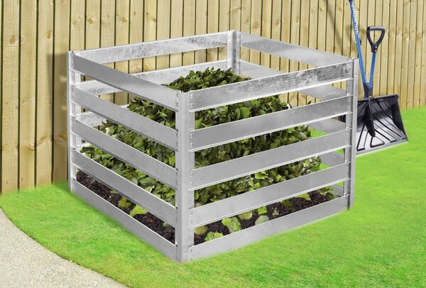 Zahradní kompostér BestBerg KKB-1 / ocel / 0,8 m² / stříbrná