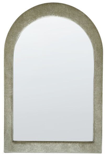 Zrcadlo HURIEL 60 cm 90 cm Umělý samet Olivově zelená