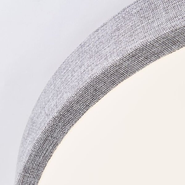 Brilliant G80820/70 Stmívatelné stopní LED svítidlo FILIZ 24W šedá textilie, průměr 39cm