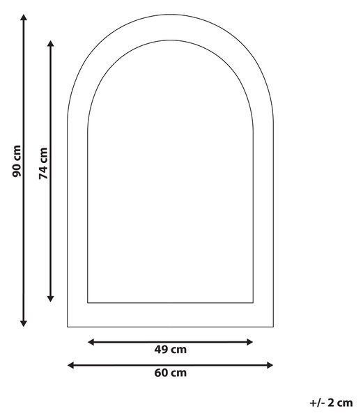Zrcadlo HURIEL 60 cm 90 cm Umělý samet Olivově zelená