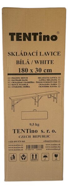 TENTino Plastová skládací lavice 180 cm