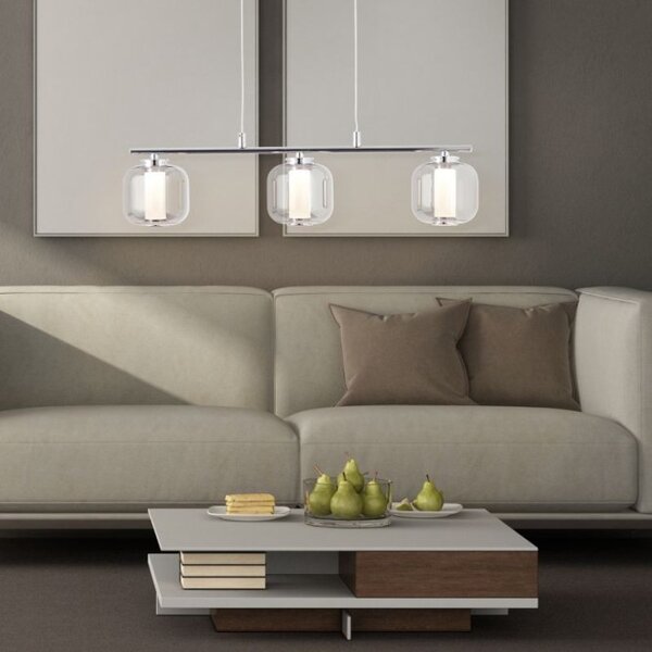 Brilliant G99259/93 Závěsné LED svítidlo RAFA 18W kouřové sklo