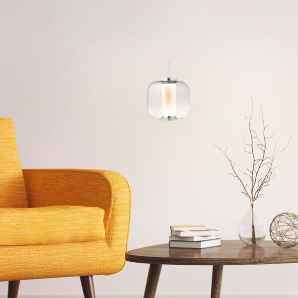 Brilliant G99257/93 Závěsné LED svítidlo RAFA 7W kouřové sklo