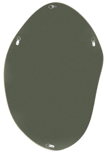 Zrcadlo LENAX 59 cm 90 cm Umělý samet Olivově zelená