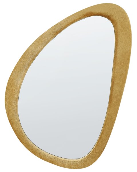 Zrcadlo VENAS 61 cm 91 cm Umělý samet Hořčicová