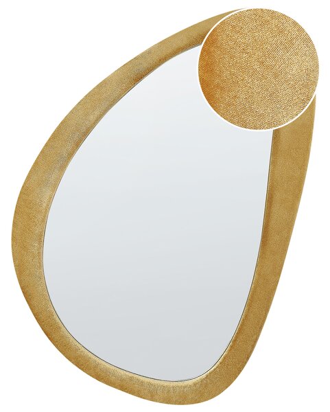 Zrcadlo VENAS 61 cm 91 cm Umělý samet Hořčicová