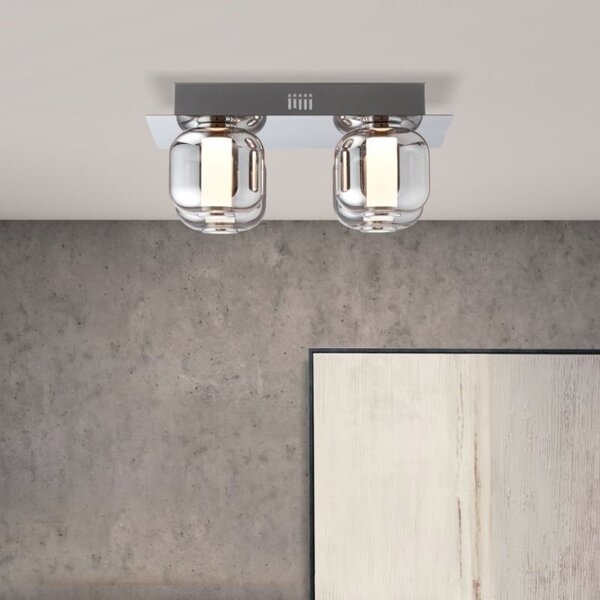 Brilliant G97177/93 Stropní LED svítidlo RAFA 22W kouřové sklo