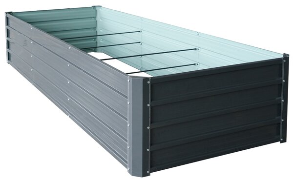 Vyvýšený zahradní záhon BestBerg VZ-1000A / 1000 l / 240 x 90 x 47 cm / šedá