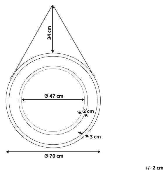 Zrcadlo CAMBRAI 70 cm 104 cm Ratan Přírodní