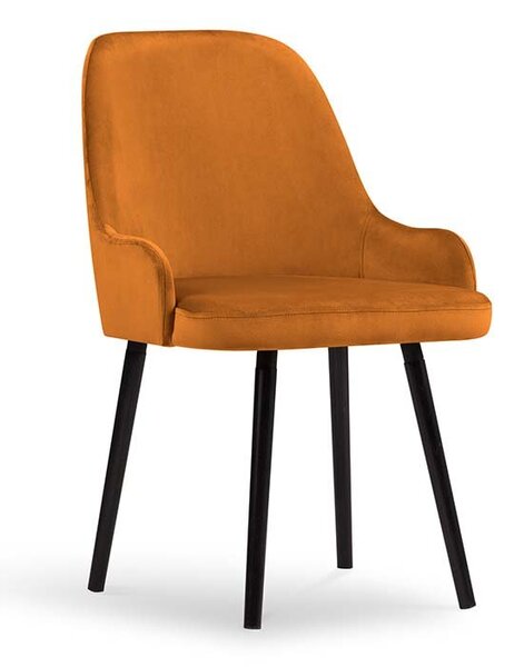 Oranžová Sametová židle Flint MICADONI HOME