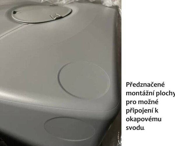 Prosperplast Sud na dešťovou vodu AQUA TOWER 450 L, světle šedý