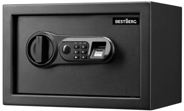 Digitální trezor na otisk prstu BestBerg BBSB-1F / 20 x 31 x 20 cm / černá