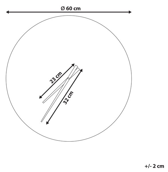 Nástěnné hodiny CABIC 60 cm Světle hnědá