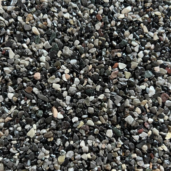 Kamenný koberec - Řiční kámen Grigio Ghedi (2-4 mm) + pojivo, set na 1m²