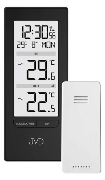 JVD Černý digitální čitelný bezdrátový teploměr JVD T3348.1 ( )