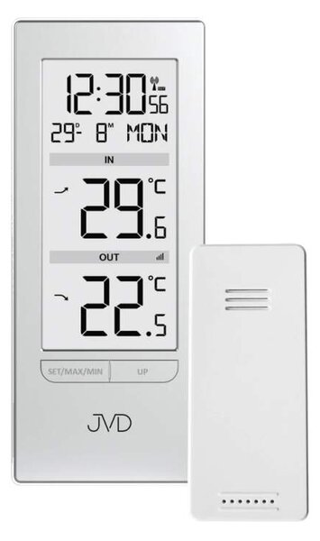 JVD Stříbrný digitální čitelný bezdrátový teploměr JVD T3348.2 ( )