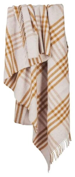 Vlněná deka Hex Check English Mustard 240 x 150 cm Tweedmill