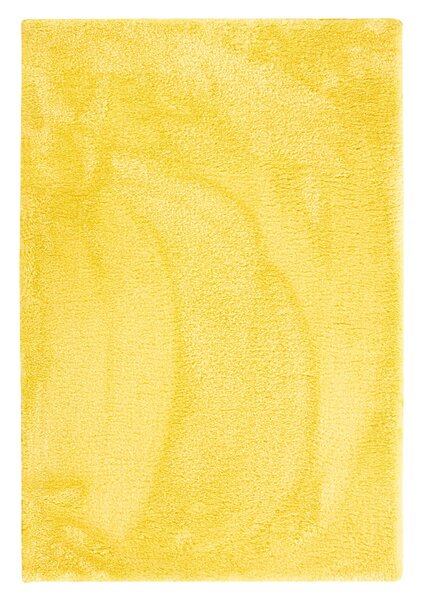 Ozdobný koberec se středně dlouhým vlasem Obdélníkový Měkký Žlutý MODERN CHIC-50x80 cm