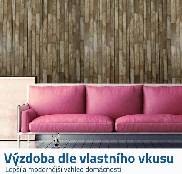 3D tapeta - hnědé dřevo