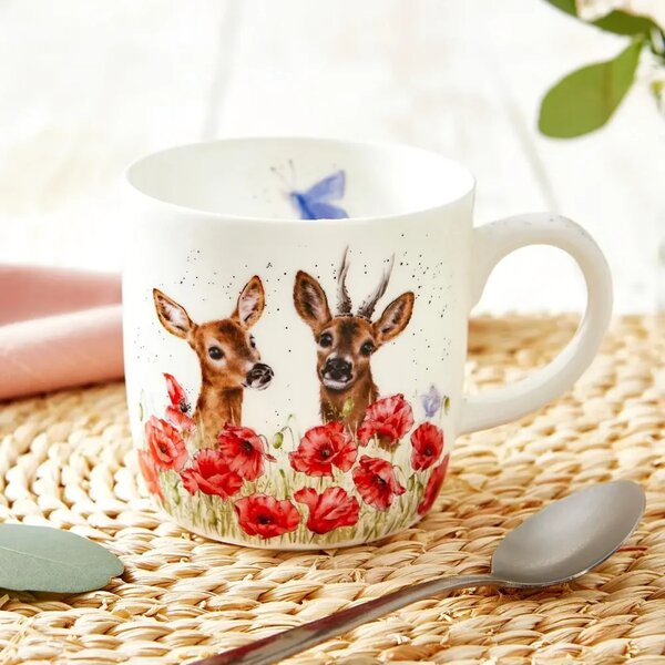 Porcelánový hrnek Jeleny na makovém poli 310 ml