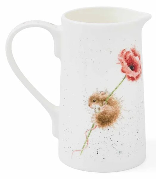 Porcelánový džbán Myška na stonku máku 1130 ml