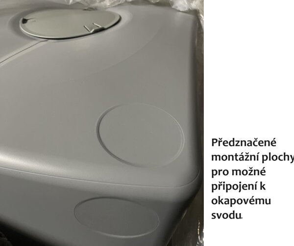 Prosperplast Sud na dešťovou vodu TOWER STONE 500l, šedý
