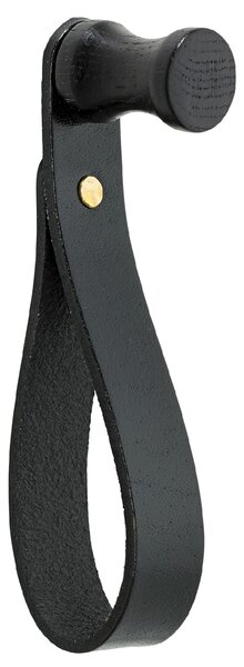 Bolia designové nástěnné věšáky Trapeze Hook (dub černě mořený/ kůže černá)