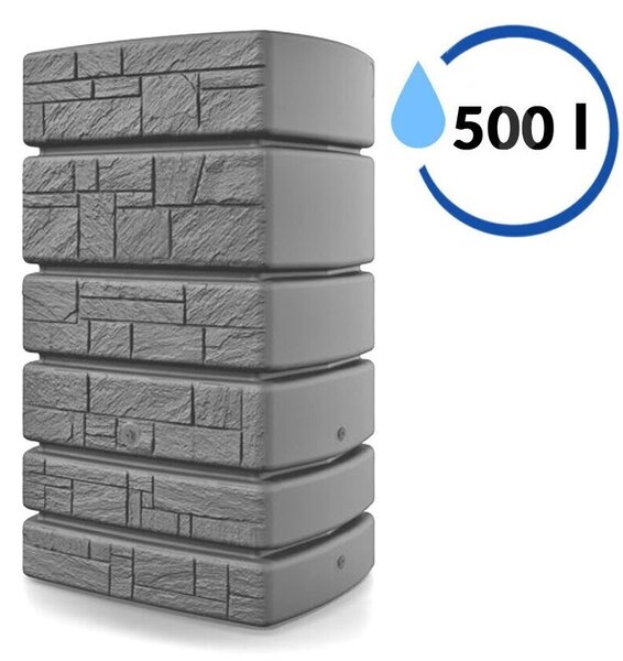 Prosperplast Sud na dešťovou vodu TOWER STONE 500l, šedý