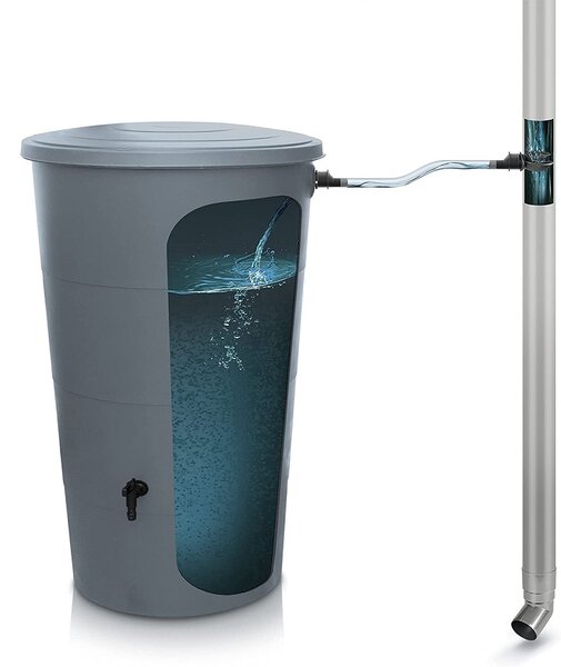 Prosperplast Sud na dešťovou vodu SMOOTH 200l, světle šedý