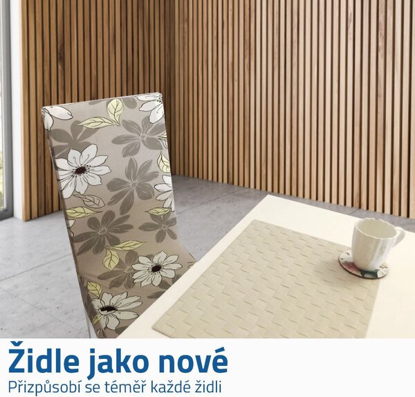 Elastický potah na židli - šedý