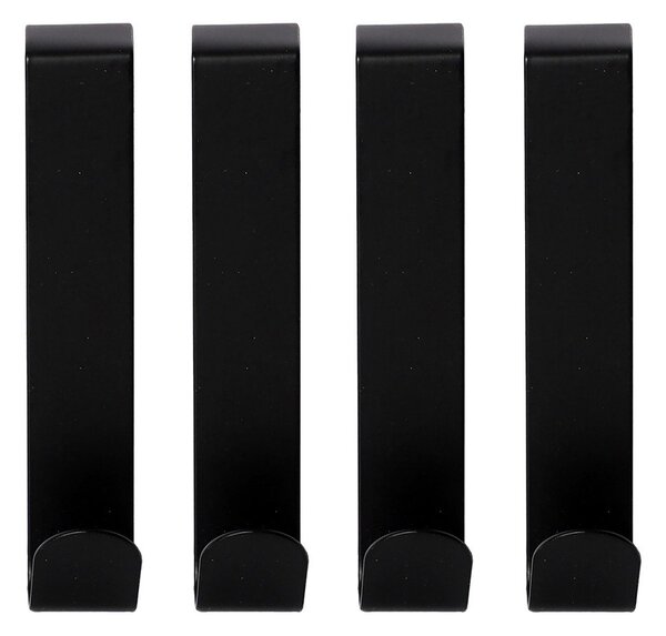 Matně černé závěsné kovové háčky v sadě 4 ks Fixeo – douceur d'intérieur