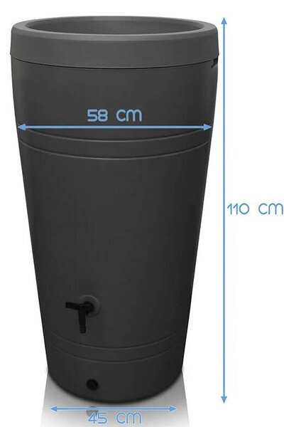Prosperplast Sud na dešťovou vodu TUBE 230l, antracit