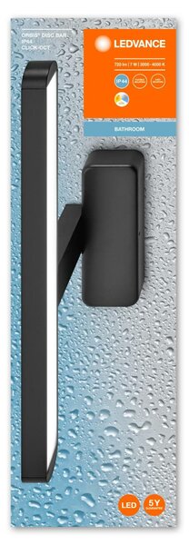 LEDVANCE nástěnné svítidlo ORBIS Disc Bar Bathroom Mirror 400mm černá Click-CCT IP44 4099854096075