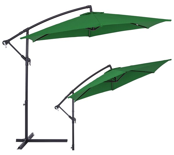 Deuba Zahradní slunečník Alu Ø330 cm - zelený