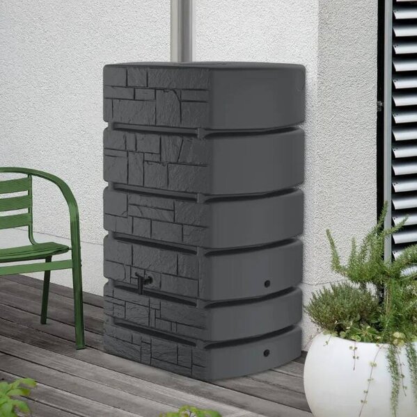 PROSPERPLAST Sud na dešťovou vodu TOWER STONE antracit 500l