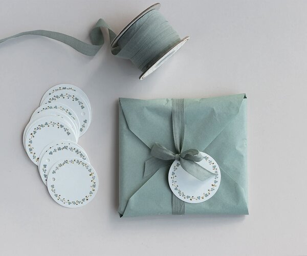 Maileg Dárkové visačky Ring of Flowers Cream - 15 ks MIL442