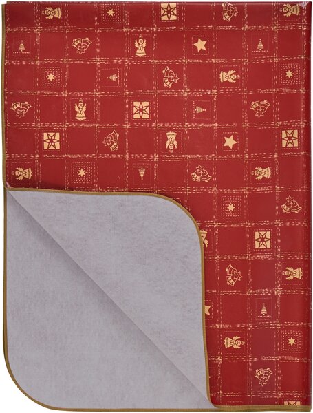 Livarno® Vánoční ubrus, 130 x 160 cm / 110 x 140 cm (130 × 160 cm, červená) (100412391004)