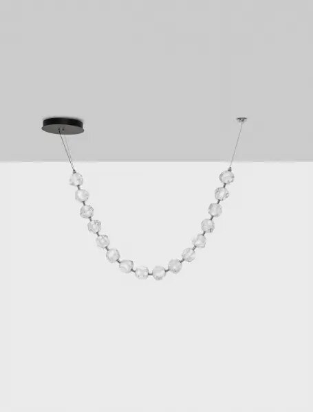 LED stmívatelný černý designový lustr Ifos 210cm – Černá