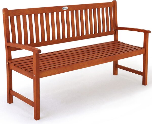 Zahradní lavice Maxima z eukalyptového dřeva 152 x 55 x 90 cm s certifikátem FSC®