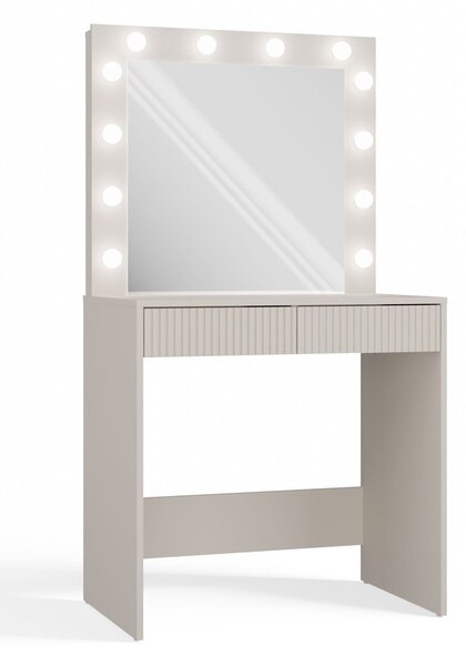 TP Living Toaletní stolek s LED osvětlením MARINA Slim kašmír