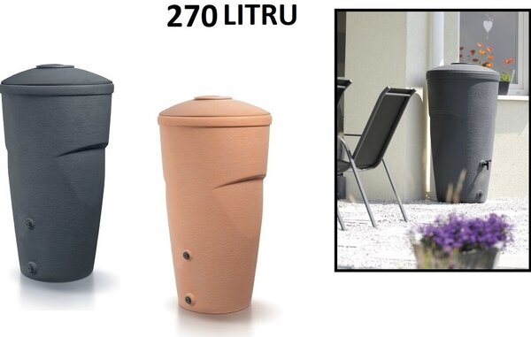 Prosperplast Sud na dešťovou vodu WALLYCAN 270l, antracit