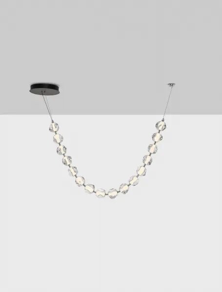 LED stmívatelný černý designový lustr Ifos 210cm – Černá