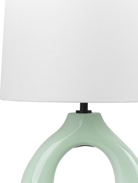 Stolní lampa ABBIE Keramika Světle zelená