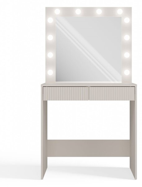 TP Living Toaletní stolek s LED osvětlením MARINA Slim kašmír