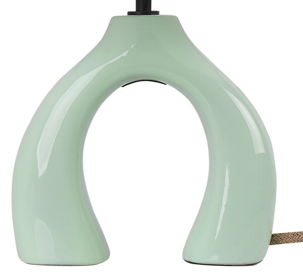 Stolní lampa ABBIE Keramika Světle zelená