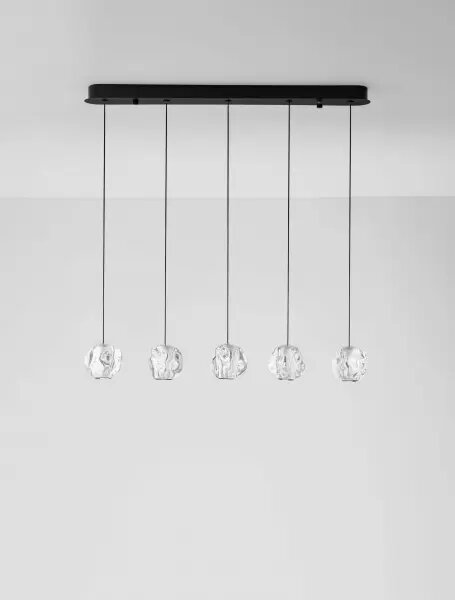 LED stmívatelný černý designový lustr Ifos 150
