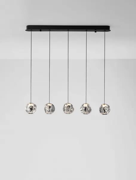 LED stmívatelný černý designový lustr Ifos 150
